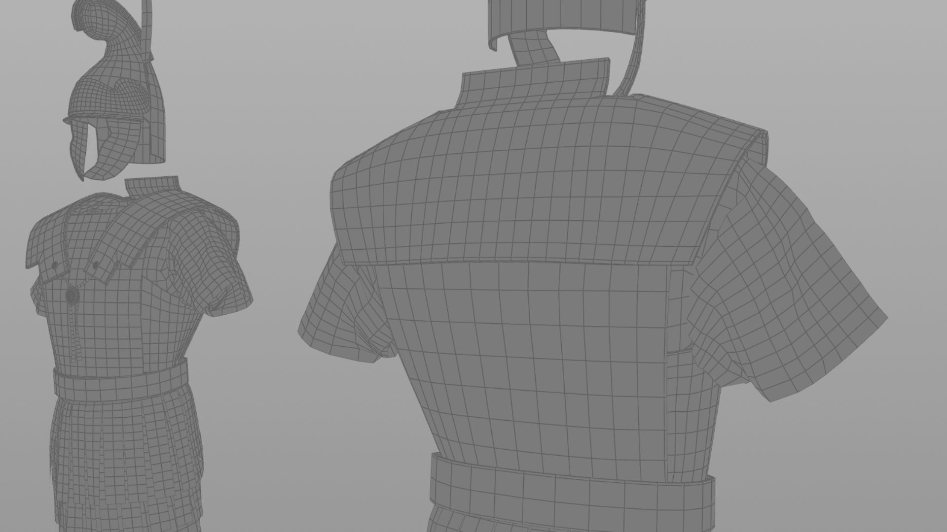 Macedonian Pezhetarios - Greek Armor  Low-poly 3D model_27