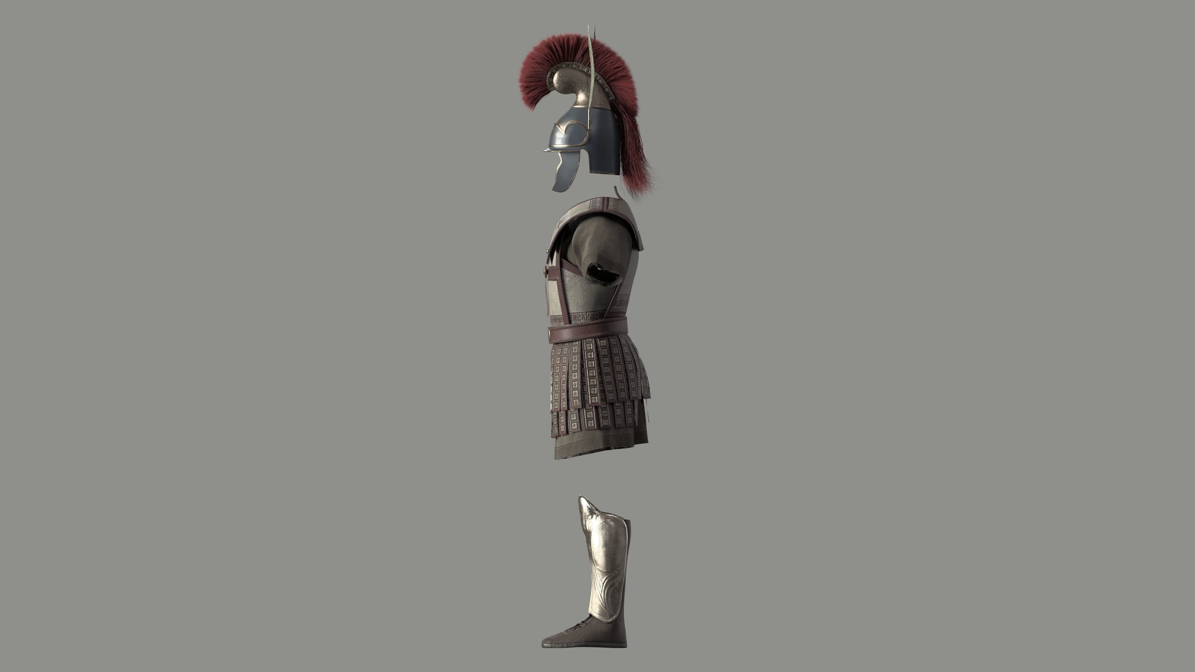 Macedonian Pezhetarios - Greek Armor  Low-poly 3D model_13