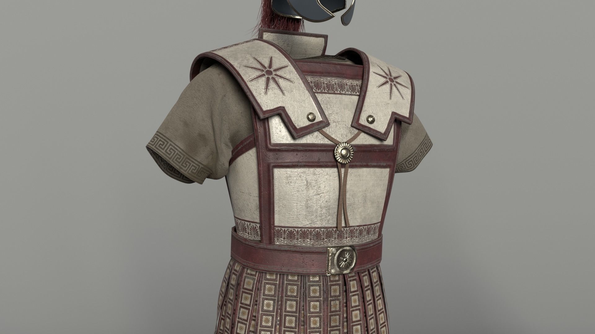 Macedonian Pezhetarios - Greek Armor  Low-poly 3D model_8