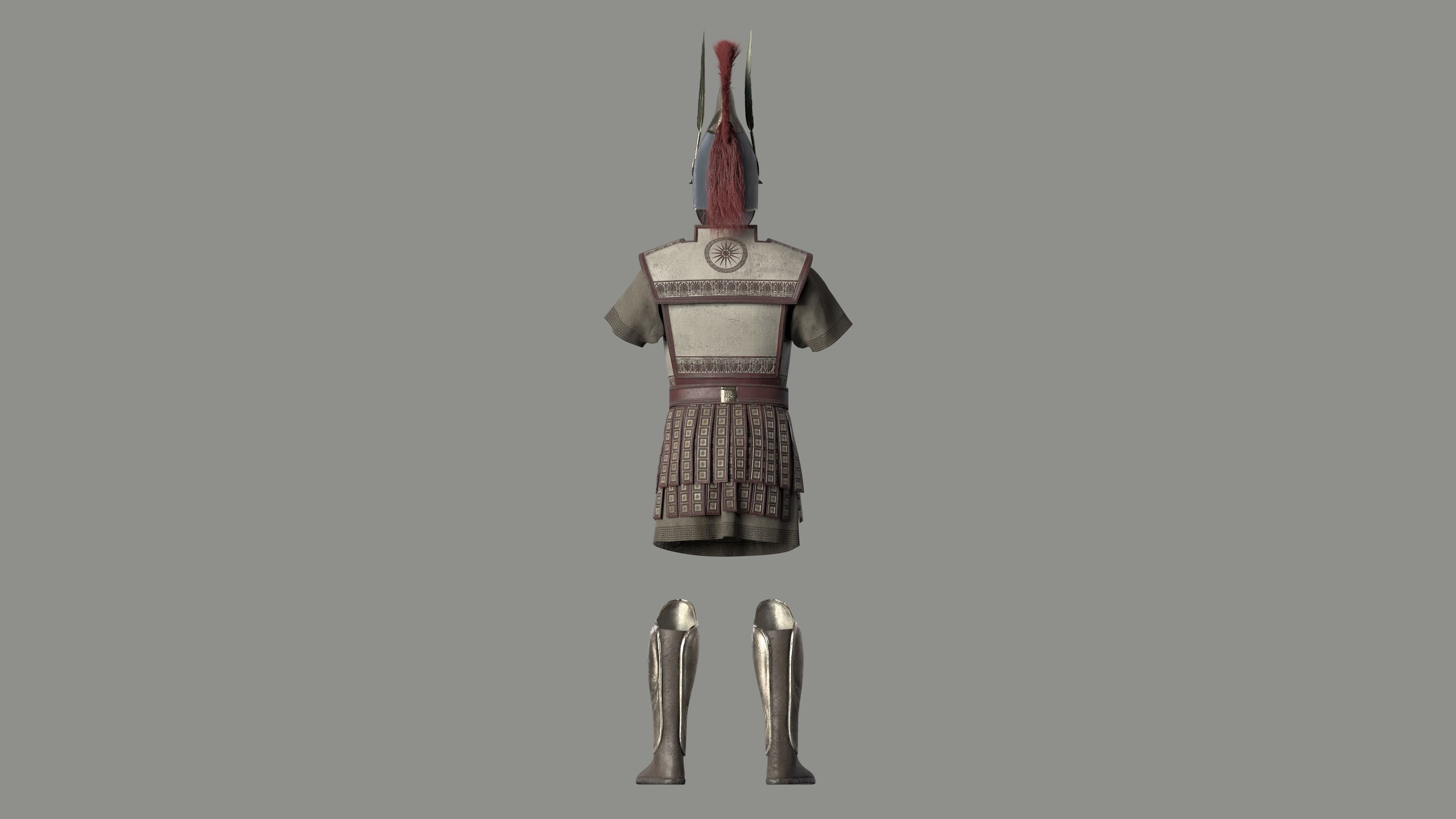 Macedonian Pezhetarios - Greek Armor  Low-poly 3D model_14