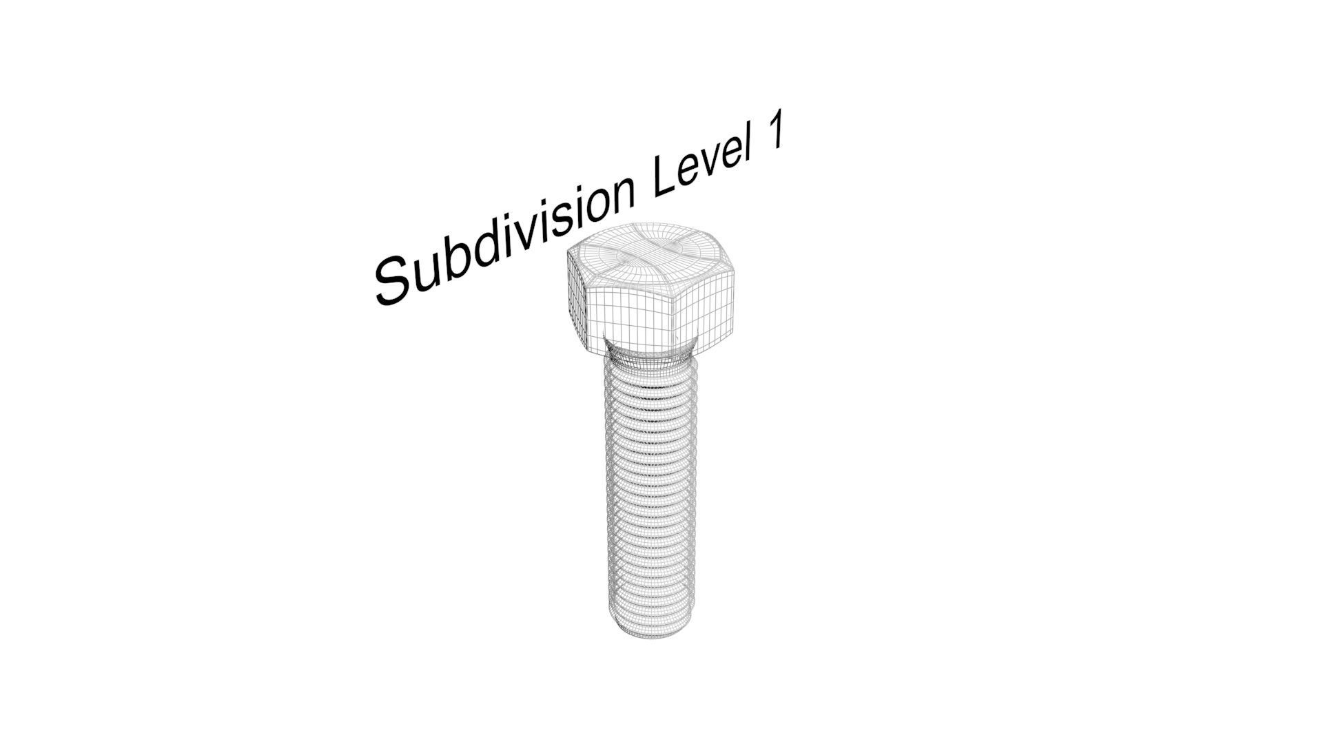 Hex Head and Bolt Nut 3D model | CGTrader