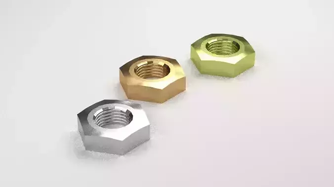 Hex Nuts 3D model