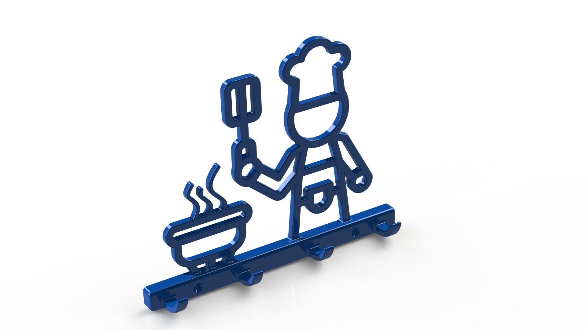 Kitchen hanger l Key hanger 3D print model_3