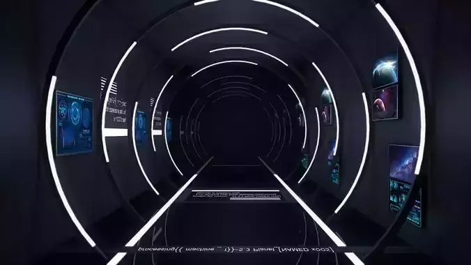 Sci Fi Room Low-poly 3D model