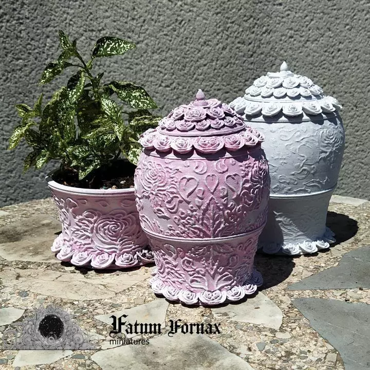 Rose jar and Rose flowerpot 3D print model