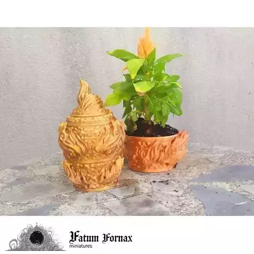 Fire jar - Fire flower pot 3D print model