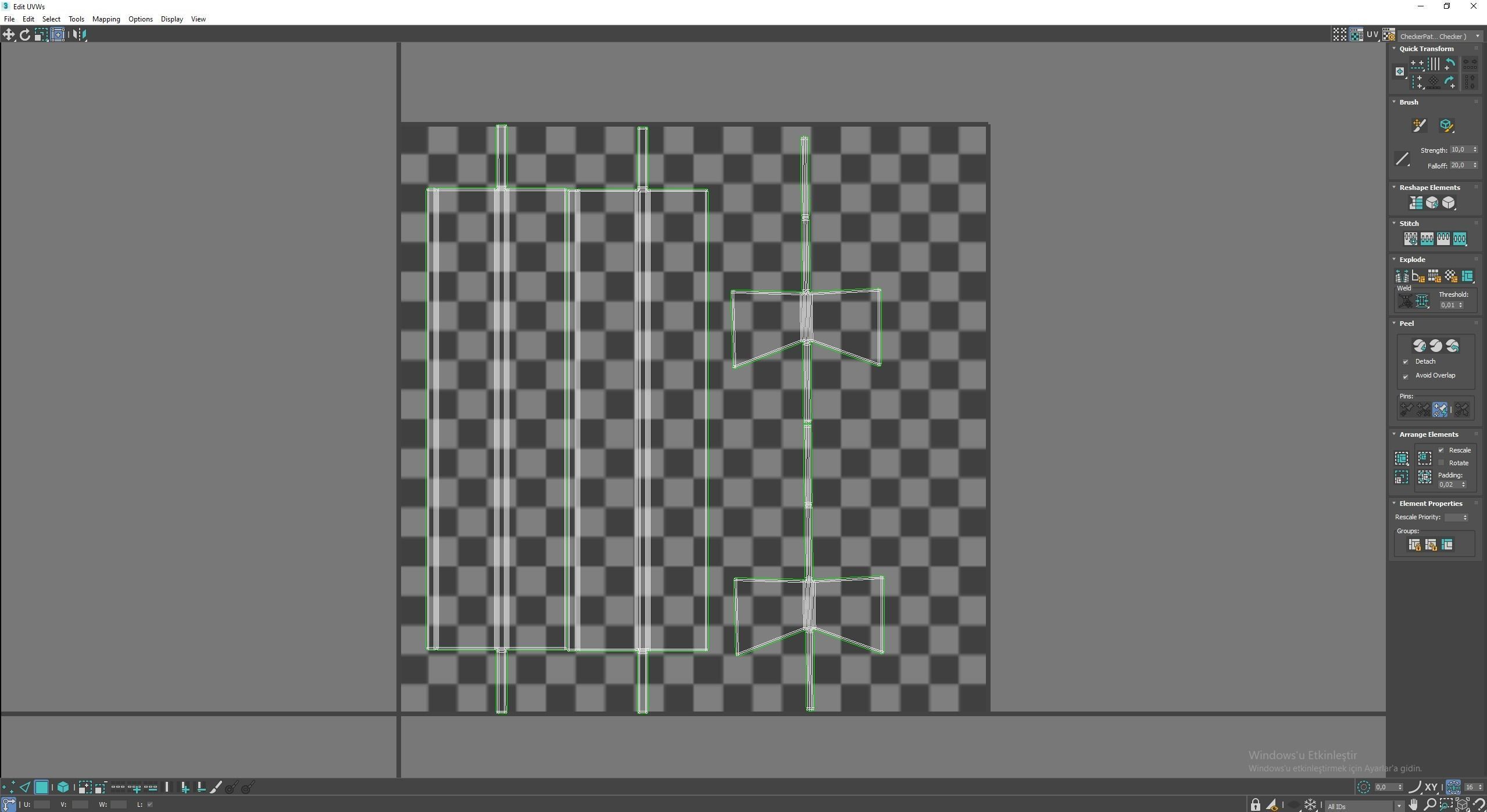 Book Shelf Low-poly 3D model_5
