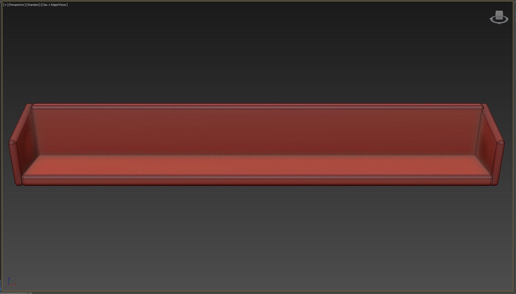 Book Shelf Low-poly 3D model_3