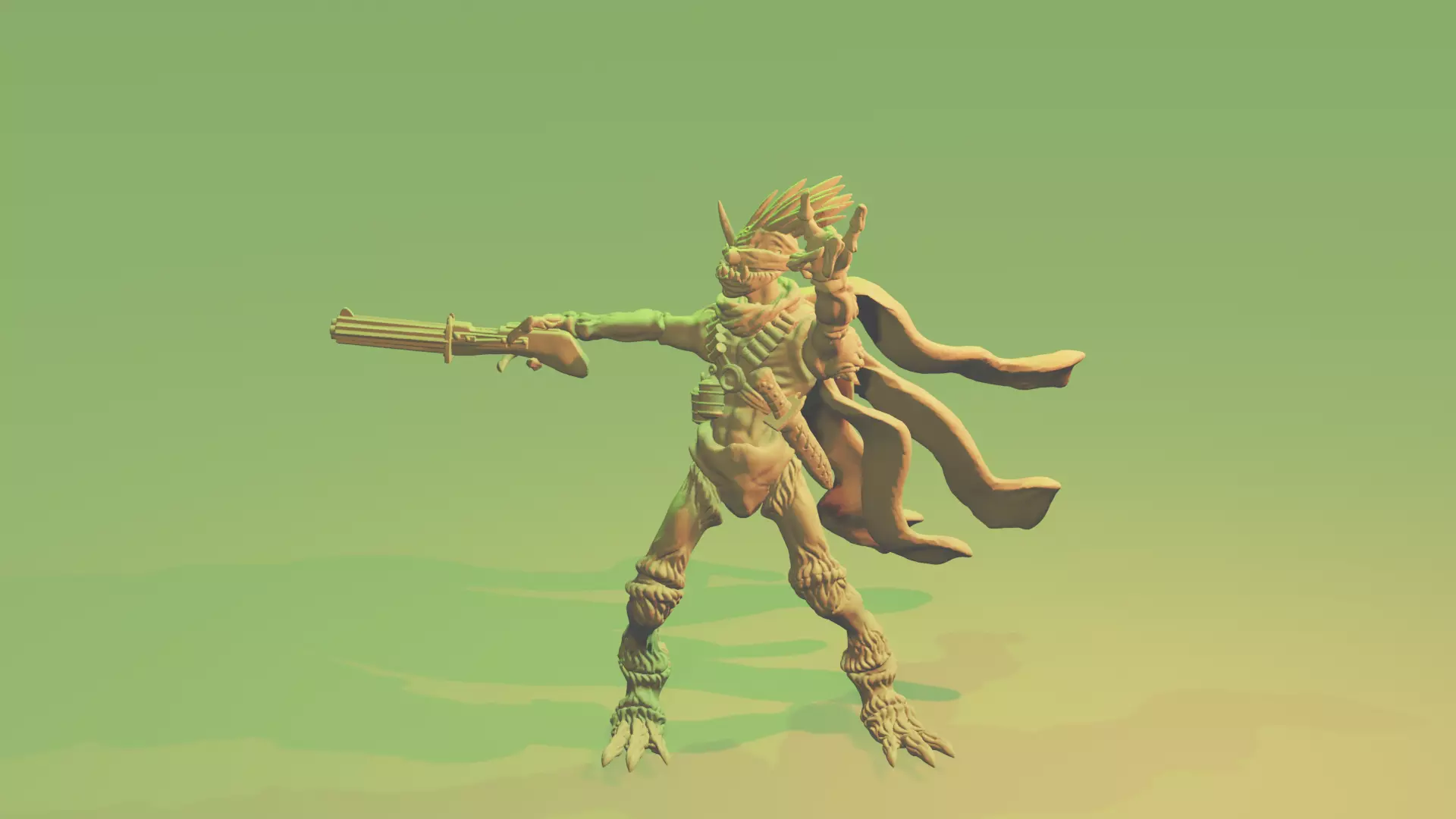 Dino cannibal chicken boss - pre-supported 3D print model