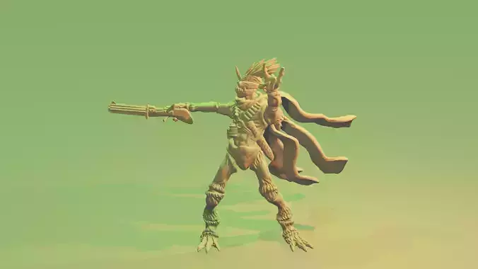 Dino cannibal chicken boss - pre-supported 3D print model
