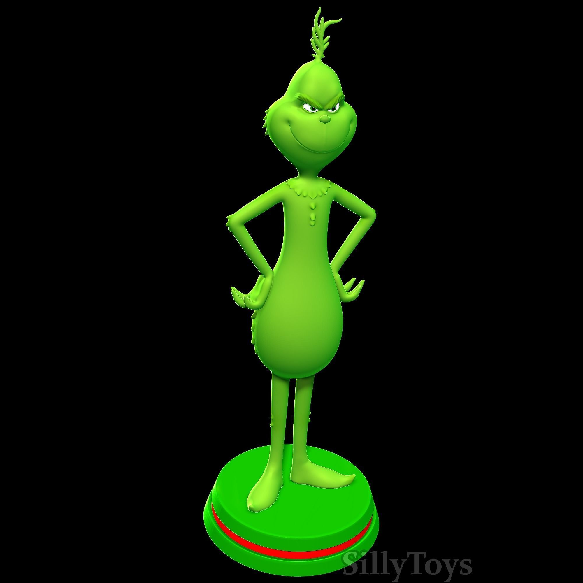 Grinch statue 3D print model_4