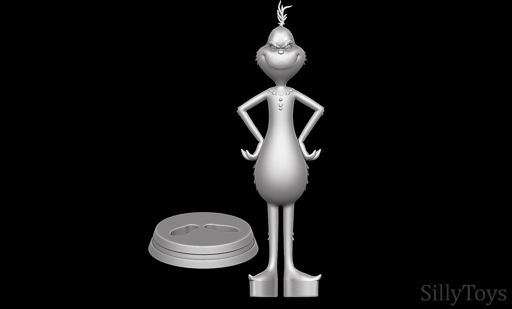Grinch statue 3D print model_5