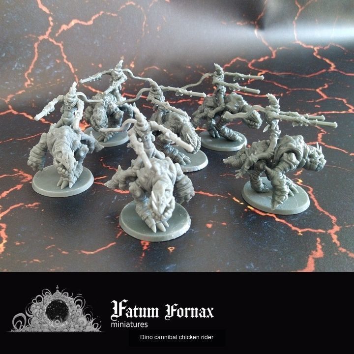 Dino cannibal chickens - pre-supported 3D Model Collection_9