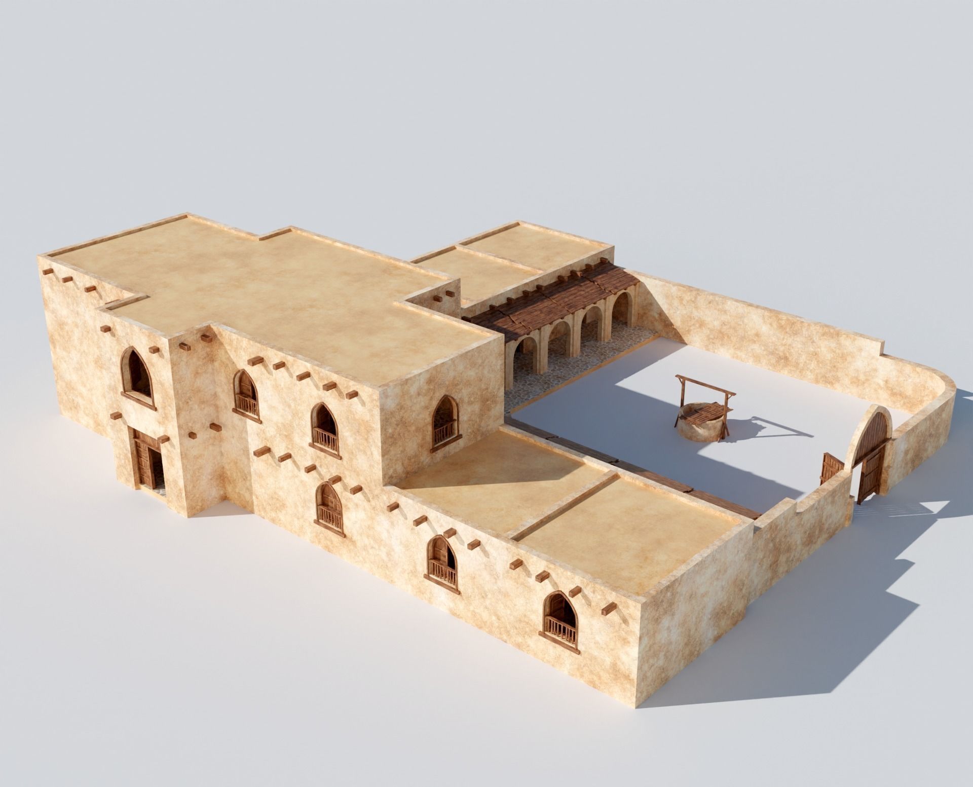 Ancient Desert House 1 3D model_1