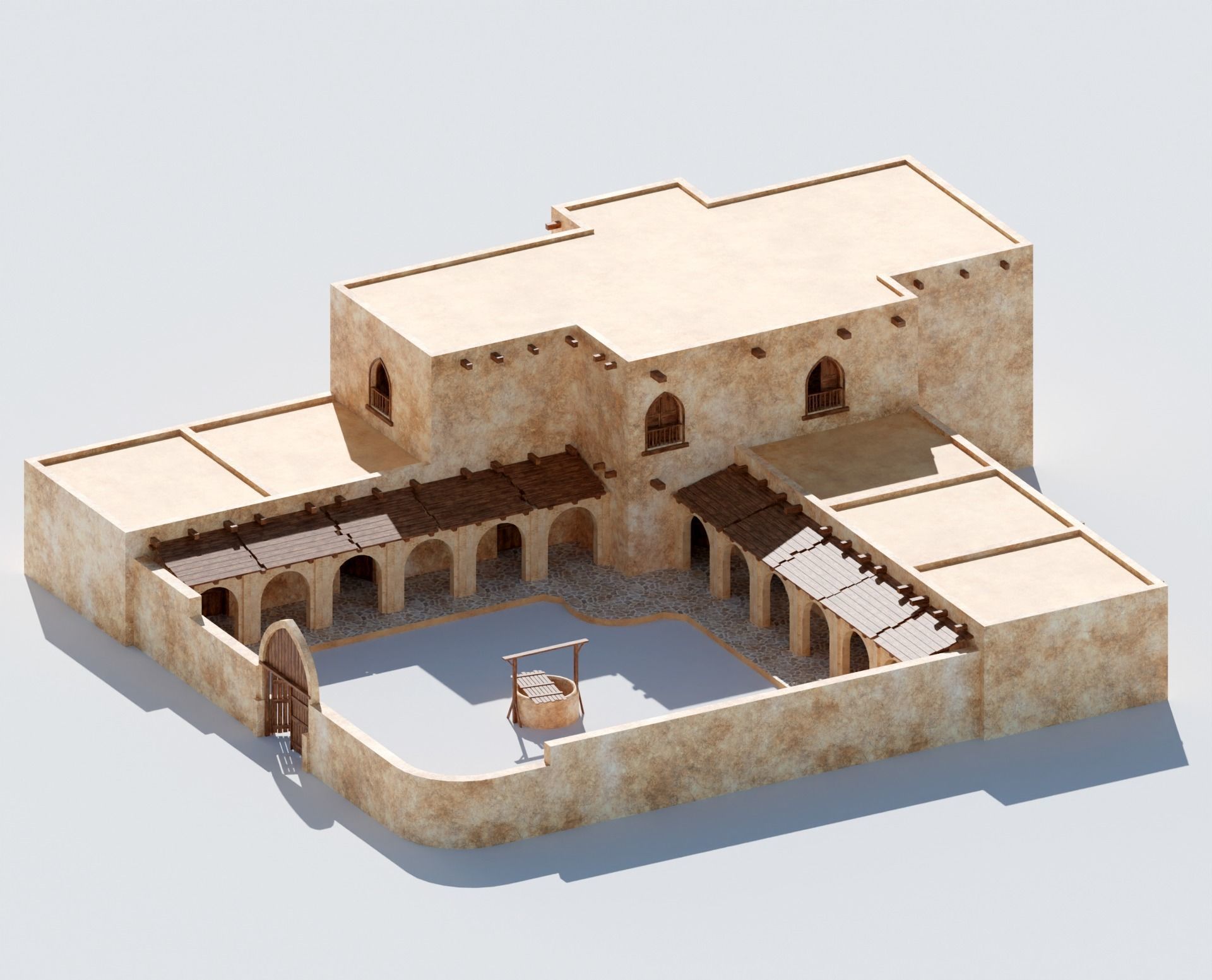 Ancient Desert House 1 3D model_4