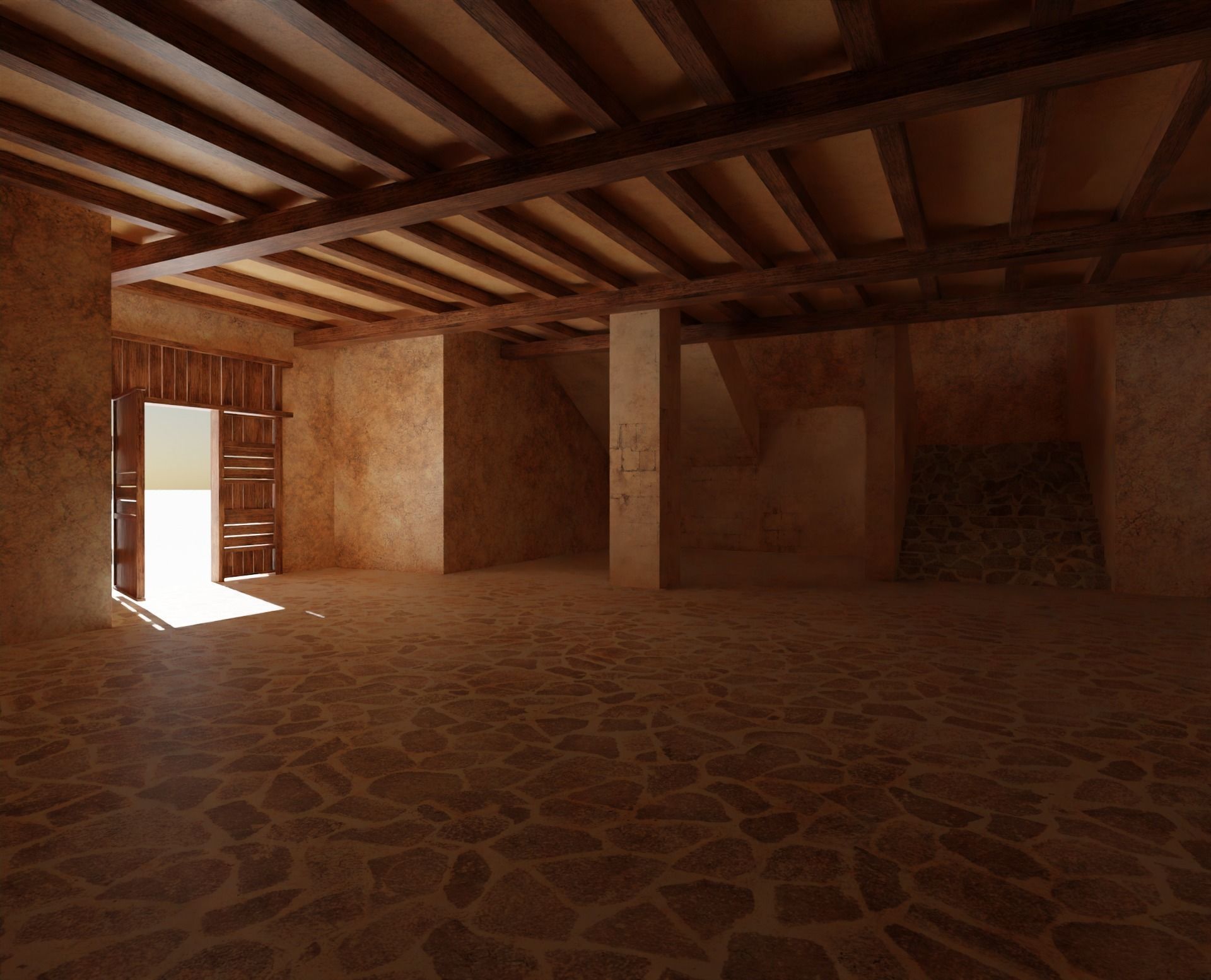 Ancient Desert House 1 3D model_6