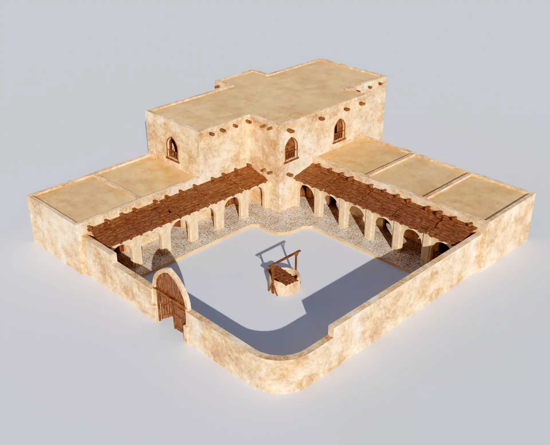 Ancient Desert House 1 3D model_0