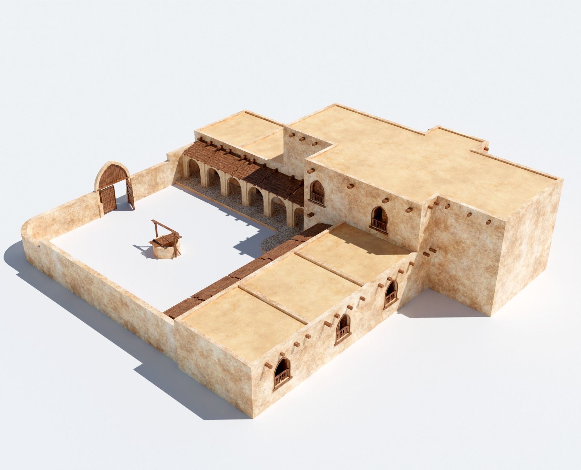 Ancient Desert House 1 3D model_2