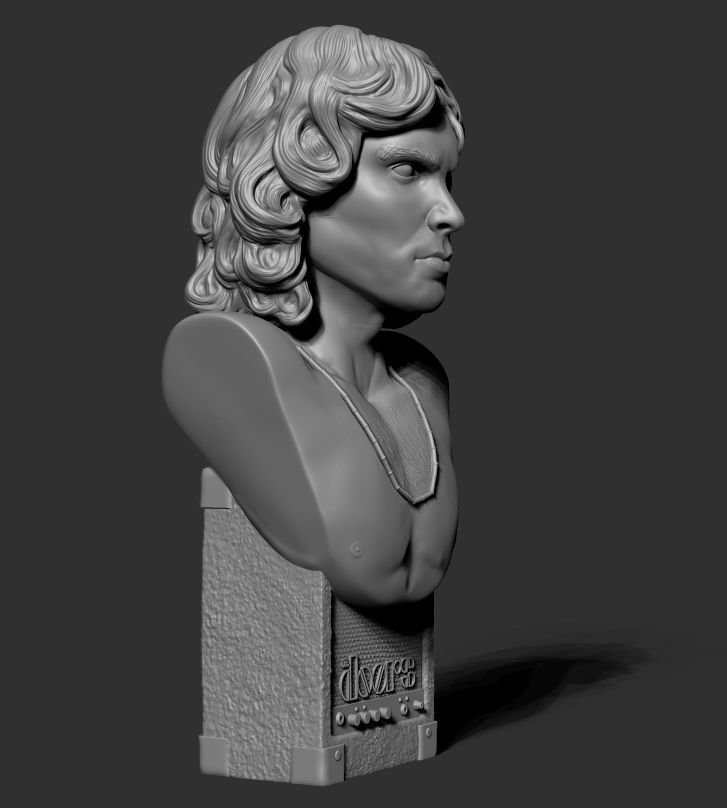 Jim Morrison The Doors bust 3D print model 3D print model_4