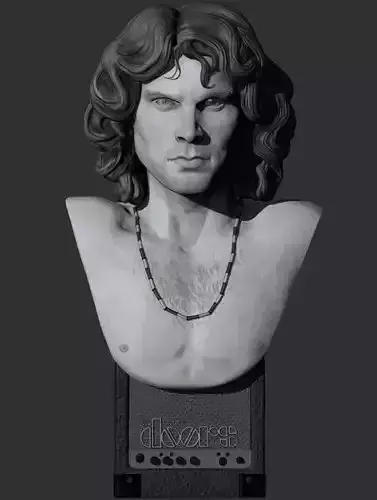 Jim Morrison The Doors bust 3D print model