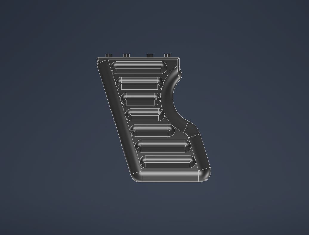 M-Lok Vertical Foregrip with Integrated Wire Management 3D print model_1