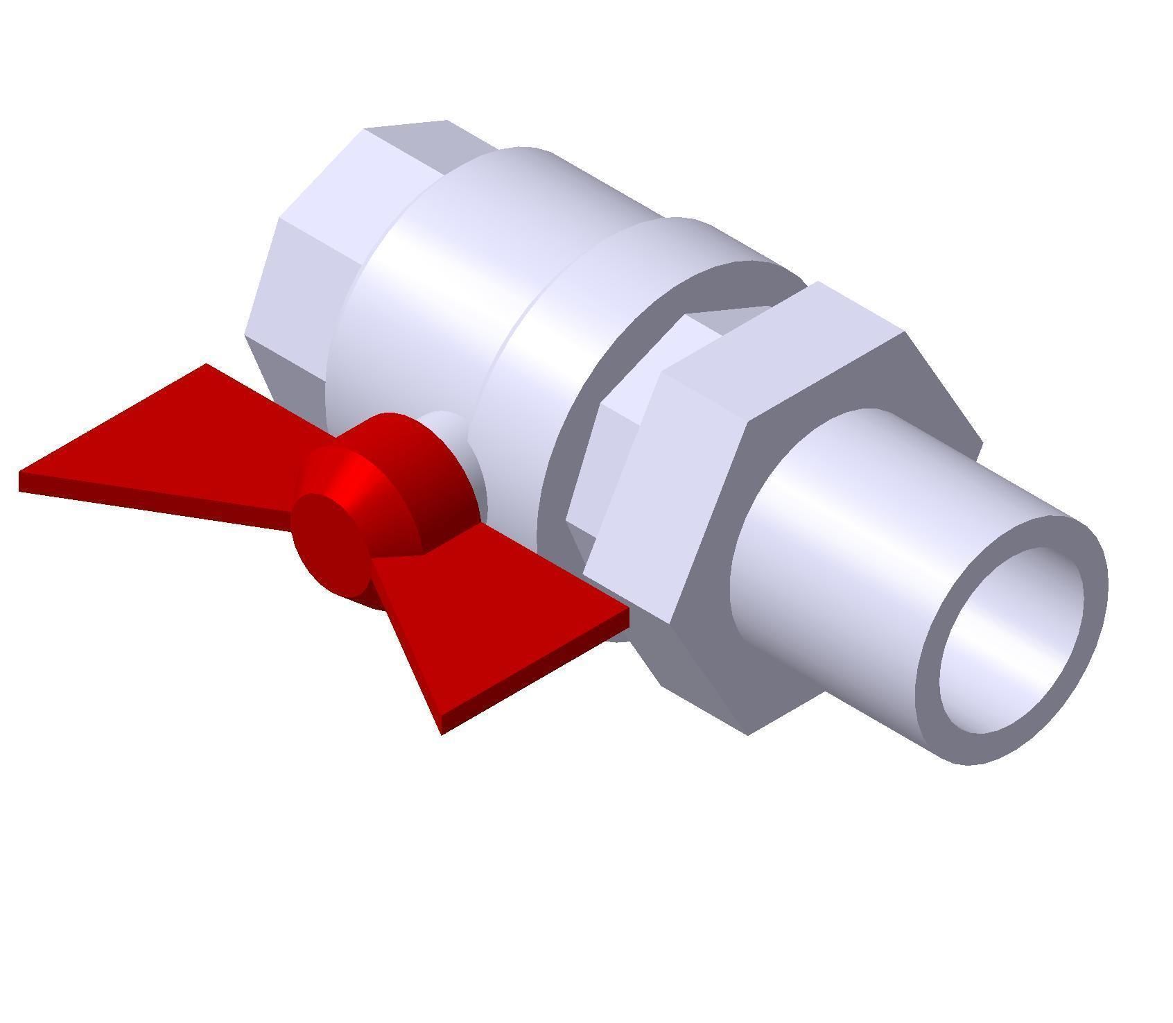 Ball Valve Bugatti 322 three quarters inch 3D model_2