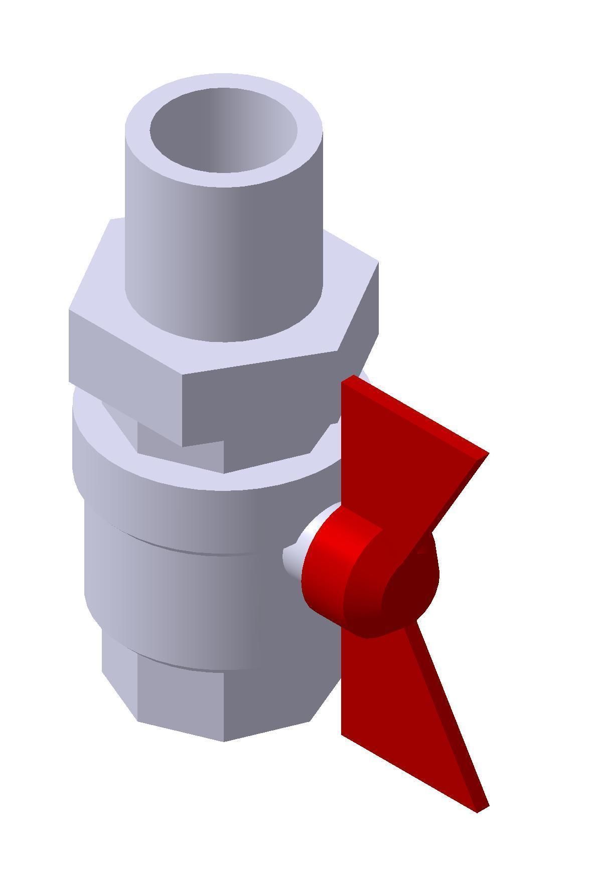 Ball Valve Bugatti 322 three quarters inch 3D model_1