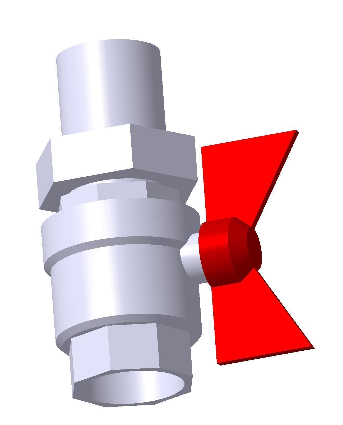 Ball Valve Bugatti 322 three quarters inch 3D model_3