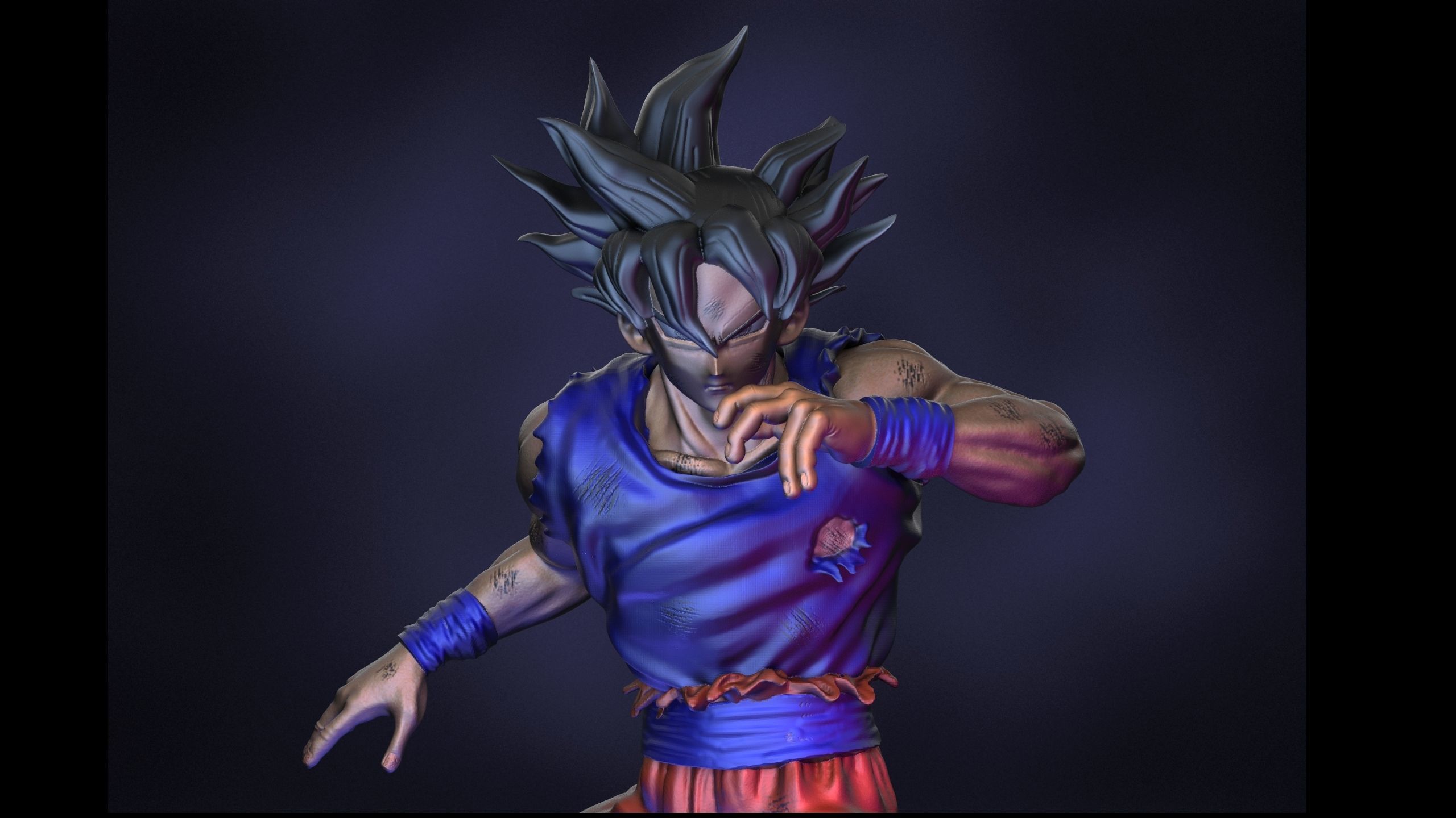 GOKU SINGS ULTRA INSTINCT 3D print model_2