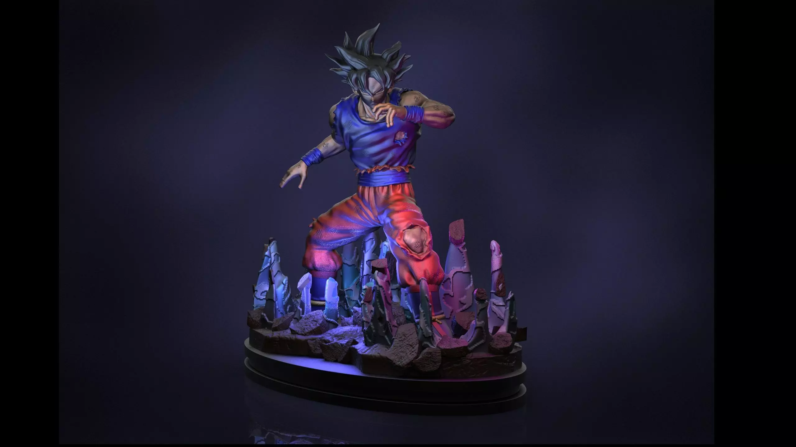 GOKU SINGS ULTRA INSTINCT 3D print model_0