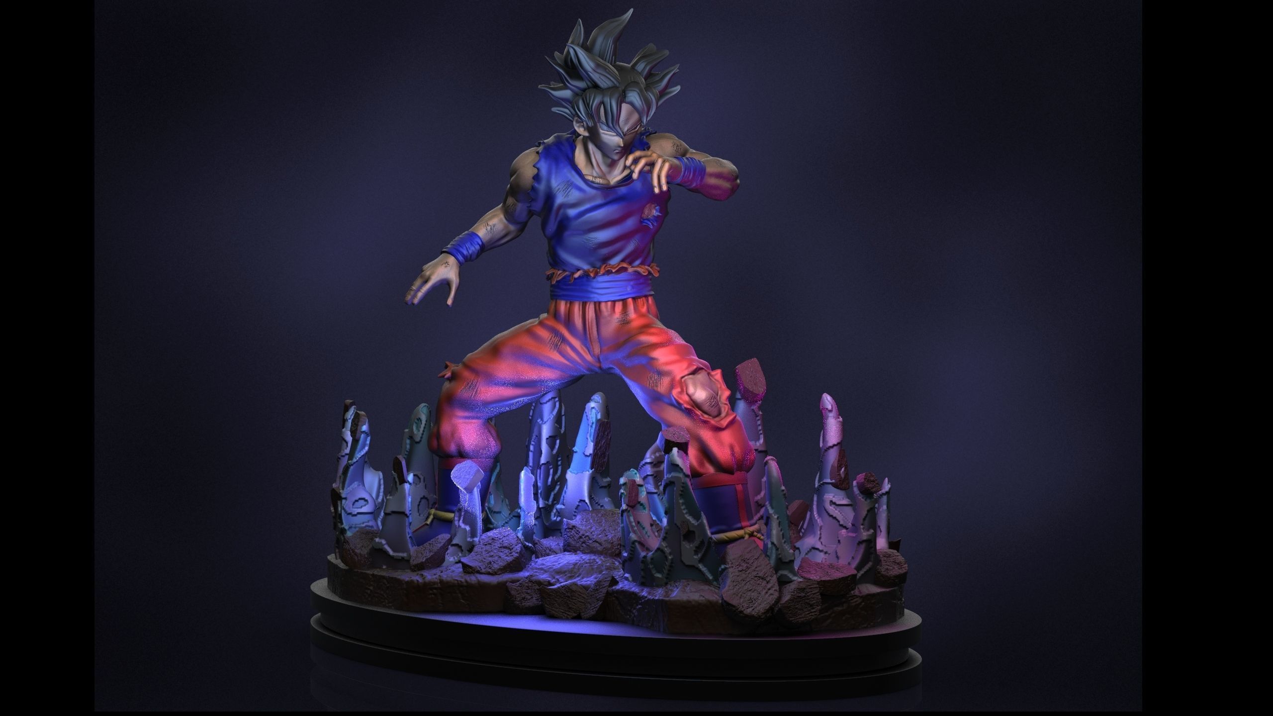 GOKU SINGS ULTRA INSTINCT 3D print model_1