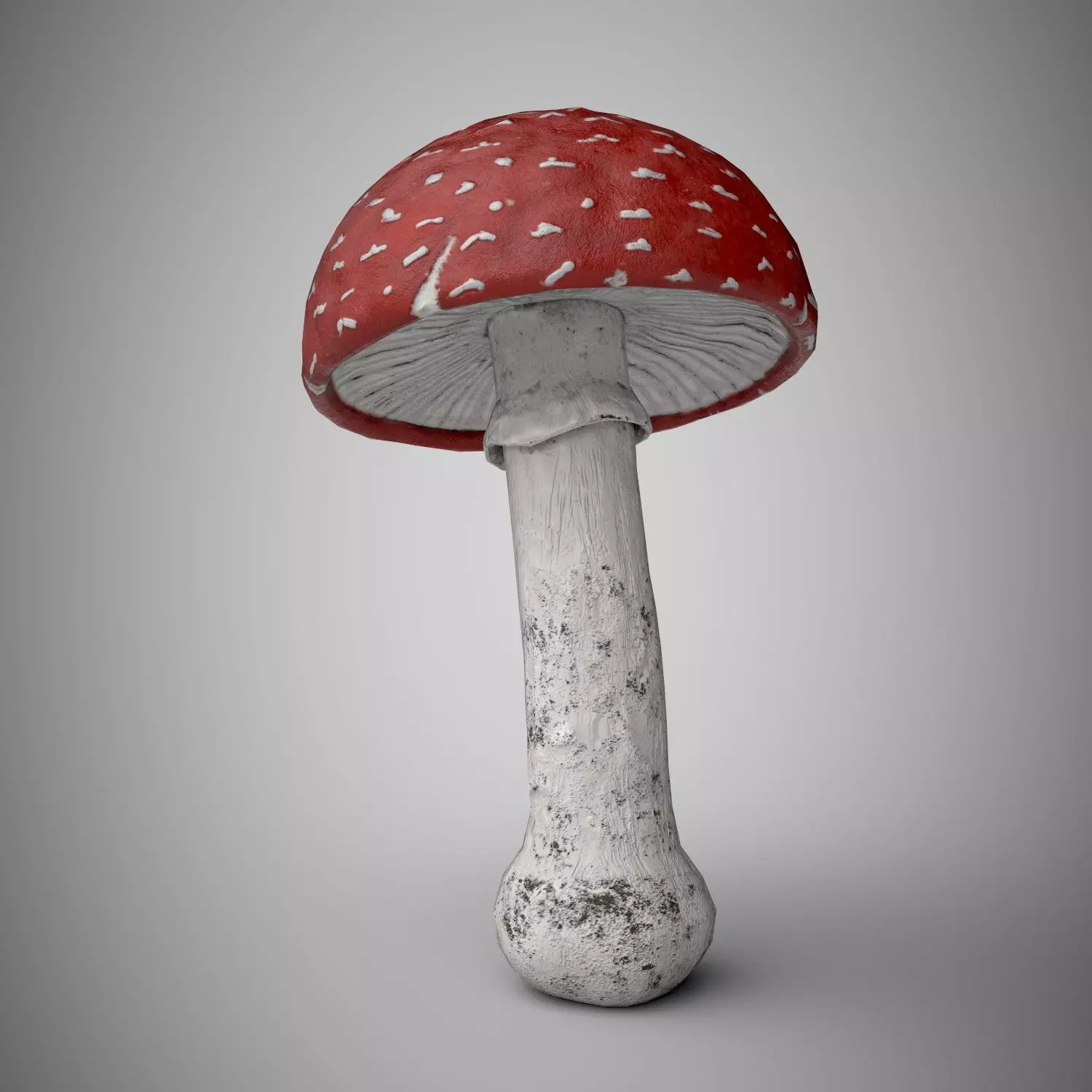 Amanita mushroom Game ready Food Plant Fly Agaric Low-poly 3D model