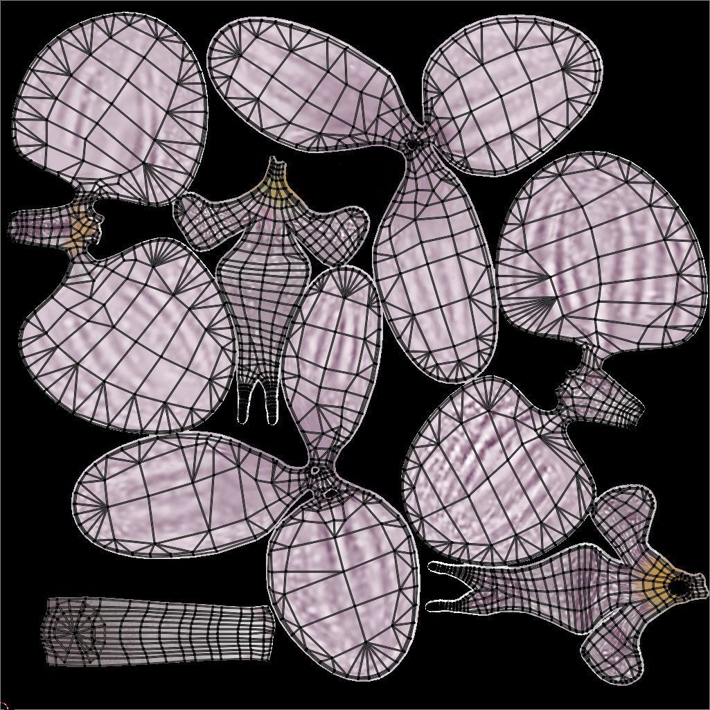 Moth Orchids - Phalaenopsis Low-poly 3D model_8