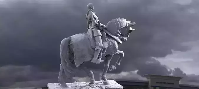 Joan of Arc War Horse Sculpture   3D model