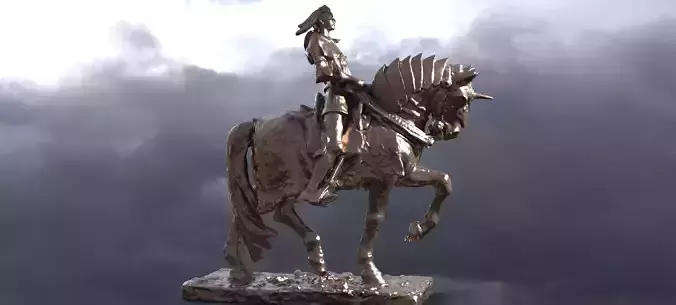 Joan of Arc Long hair statue version