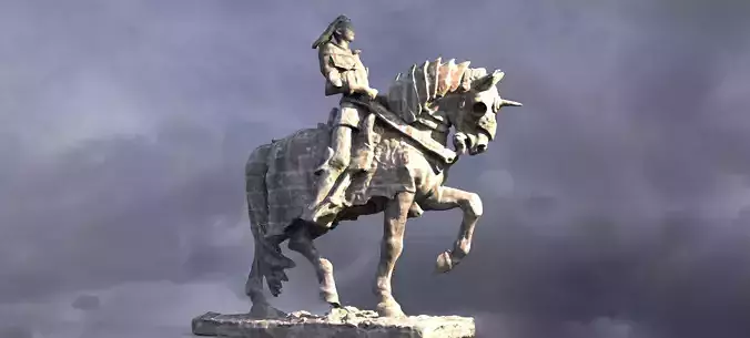 Joan of Arc stone statue 