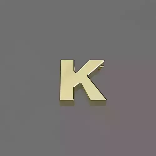 Alphabet K Letter Pendant 3D Model for Necklaces 3D print model Alphabet K Letter Pendant 3D Model for Necklaces 3D print model