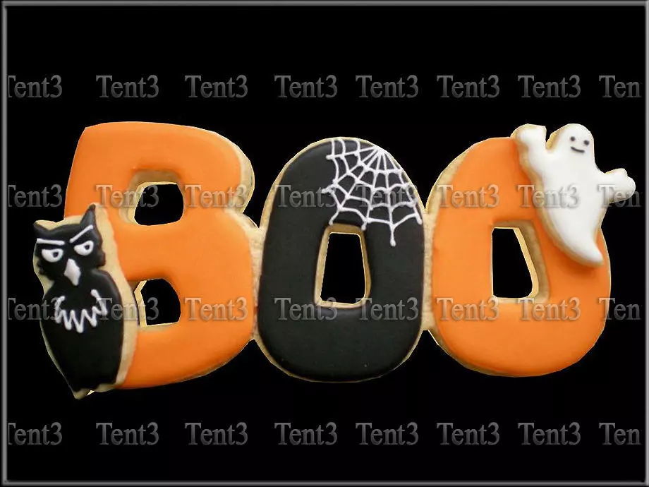 Halloween Cookie Boo 02 Low-poly 3D model_0