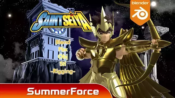 Sagittarius Seiya - Saint Seiya 3D model