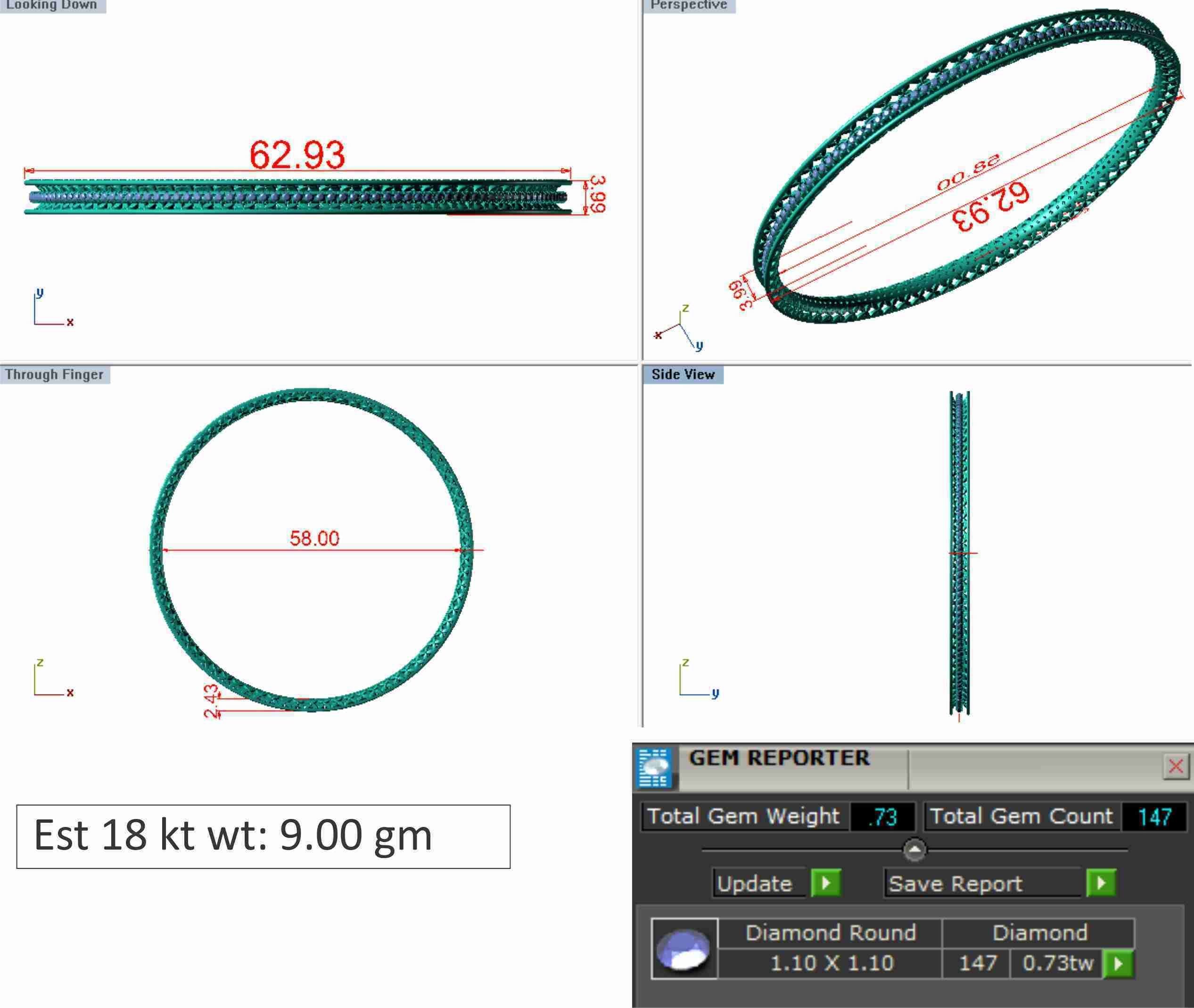 Bangle Bracelet 3dm STL OBJ FBX Renders details 3D print model_3