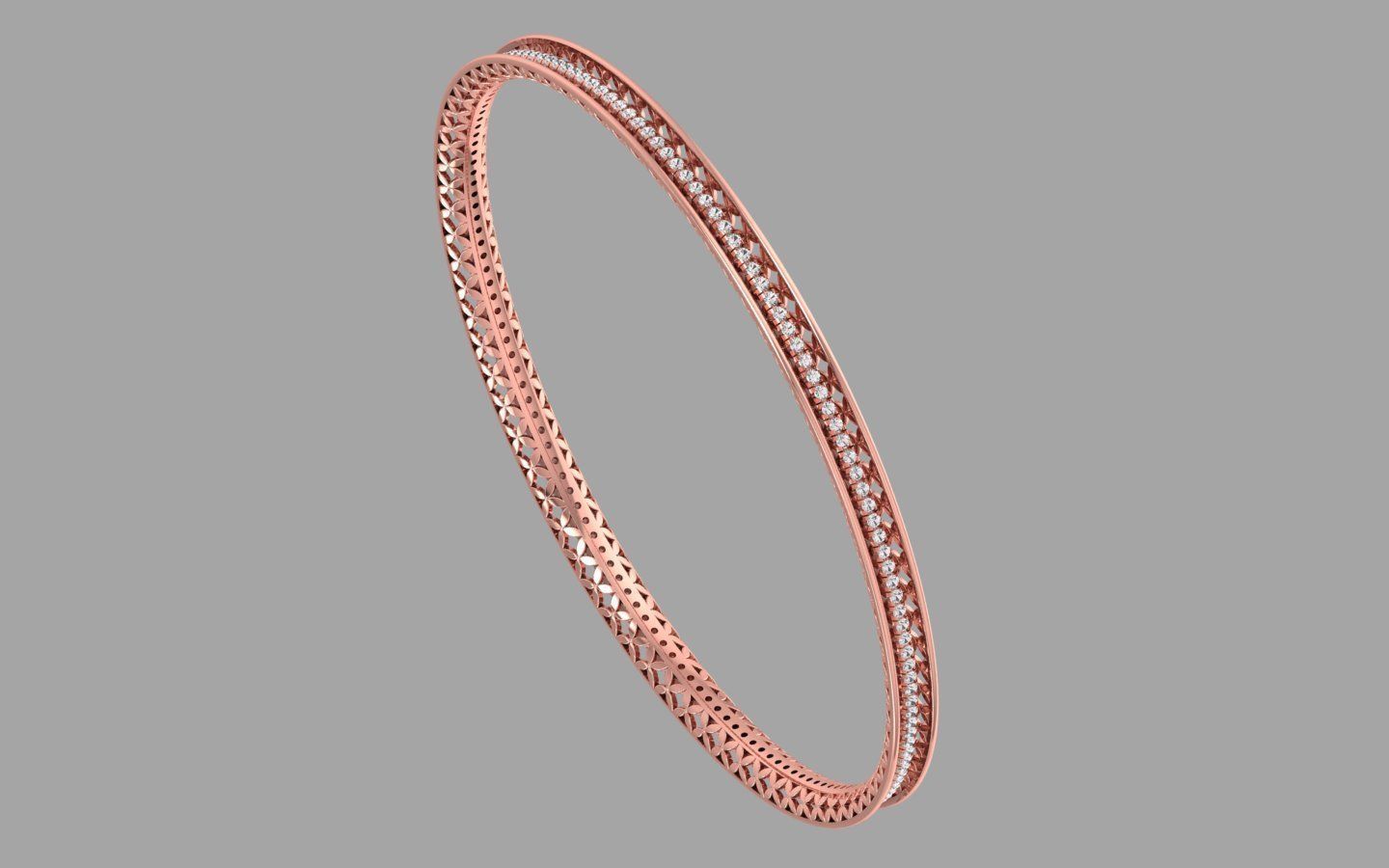 Bangle Bracelet 3dm STL OBJ FBX Renders details 3D print model_2