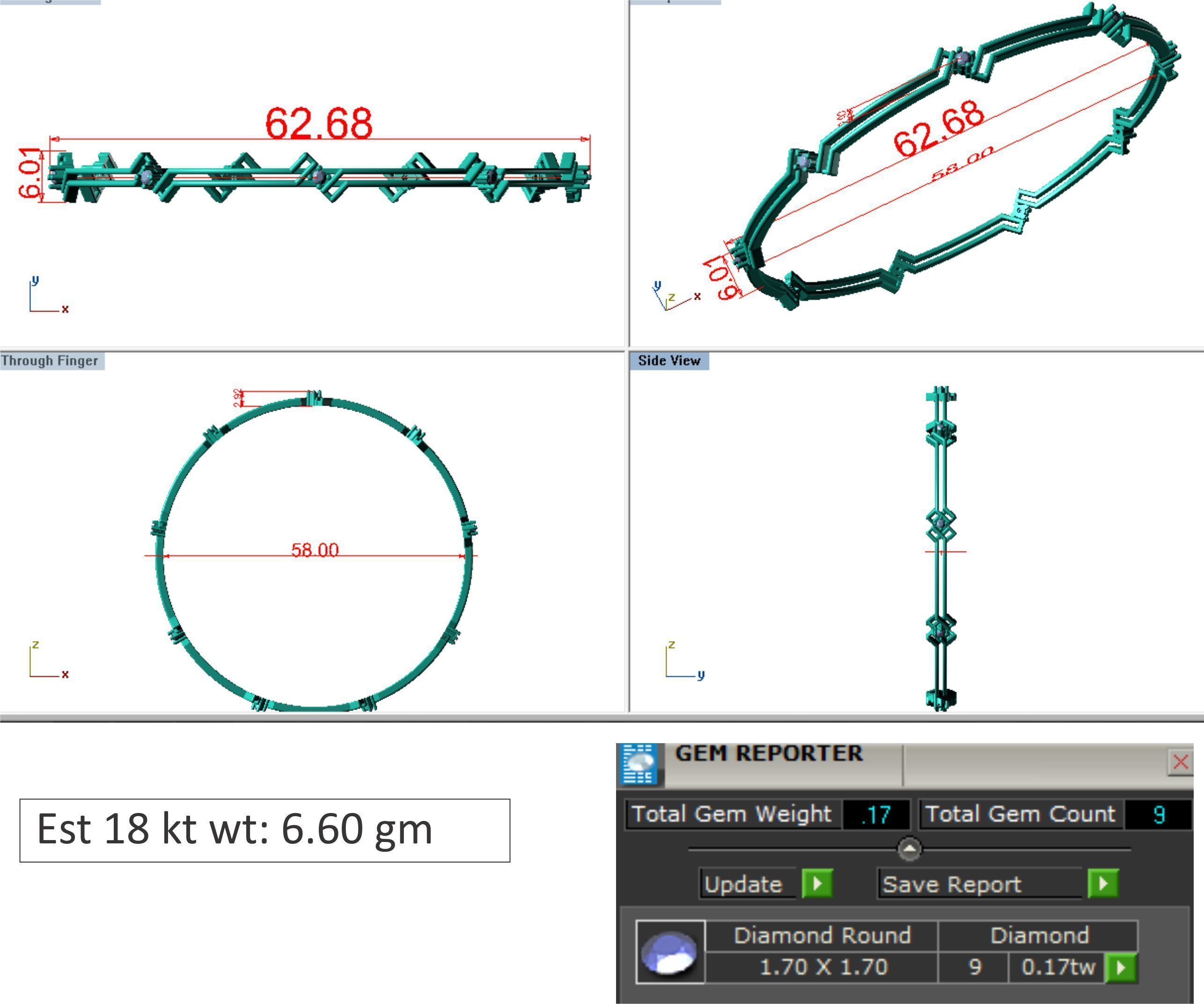 Bangle Bracelet 3dm STL OBJ FBX Renders details 3D print model_3