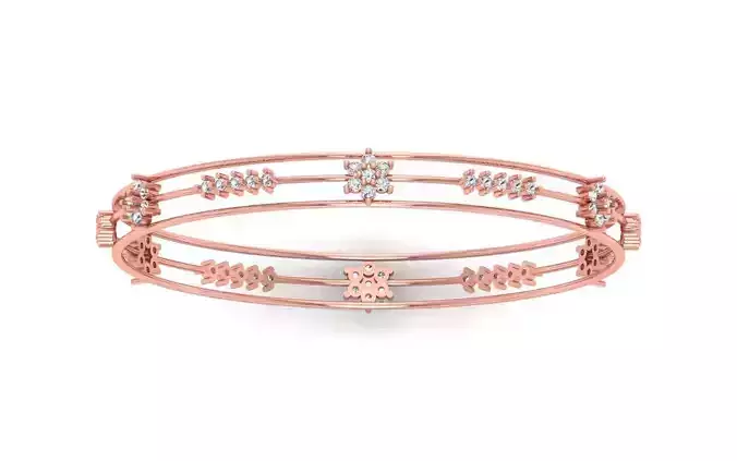 Bangle Bracelet 3dm STL OBJ FBX Renders details 3D print model