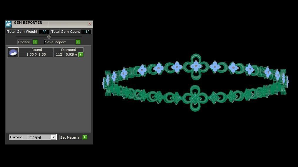 Bangle Bracelet 3dm STL OBJ FBX Renders details 3D print model_3