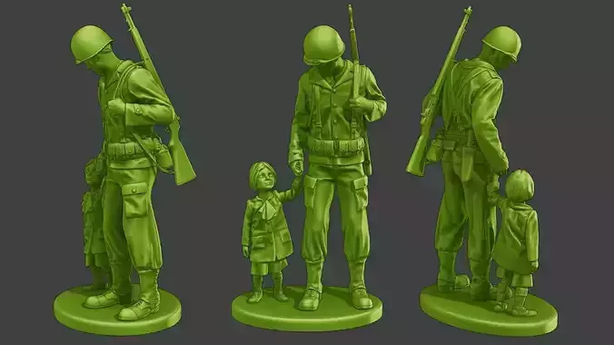 American soldier ww2 Save LG A15 3D print model