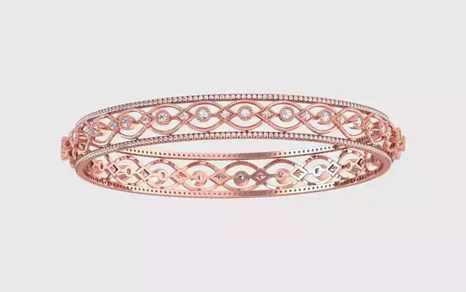 Bangle Bracelet 3dm STL OBJ FBX Renders details 3D print model