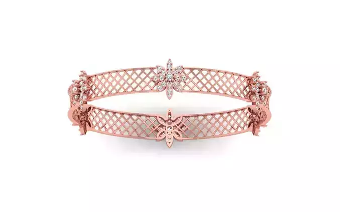 Bangle Bracelet 3dm STL OBJ FBX Renders details 3D print model