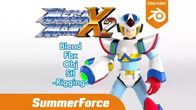 Megaman X Second Armor - Mega Man X2 3D model