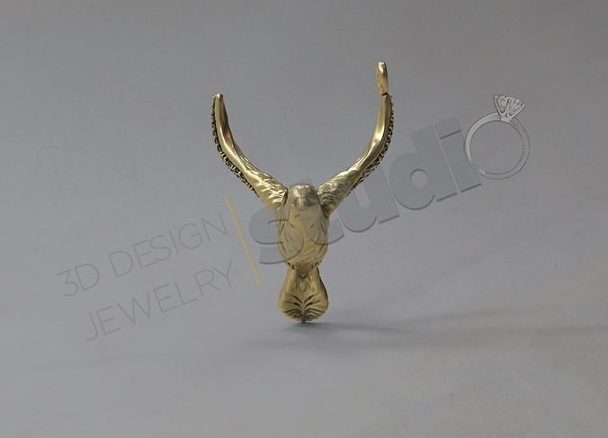 Highly detailed humming bird pendant 3D print model
