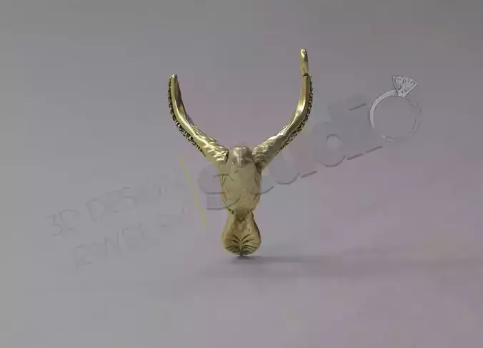 Highly detailed humming bird pendant 3D print model